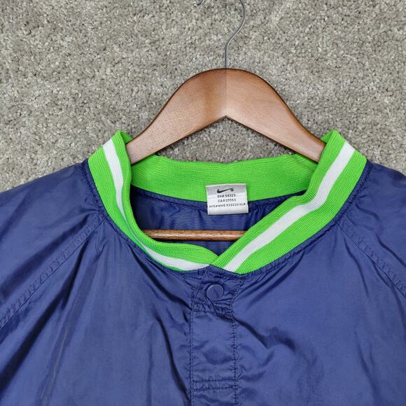 Nike Blue Green White Color block Pullover Windbreaker Jacket Mens Size XXL - Picture 2 of 7